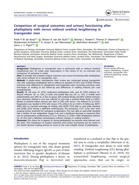 Comparison of surgical outcomes and urinary functioning after .